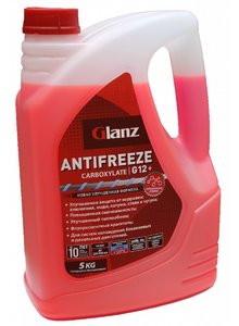 Антифриз Glanz G12+ Carboxylate (красный) 5кг.