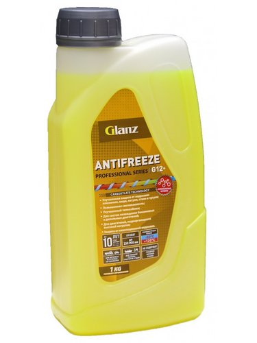 Антифриз Glanz G12+ Carboxylate PRO (желтый) 1кг.