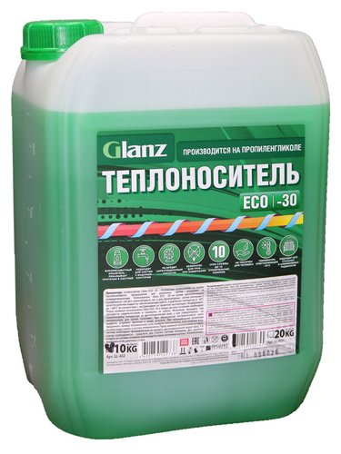 Теплоноситель ECO -30 10кг пропиленгликоль GLANZ