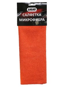 Салфетка микрофибра 35х35 (оранж) БИБИП